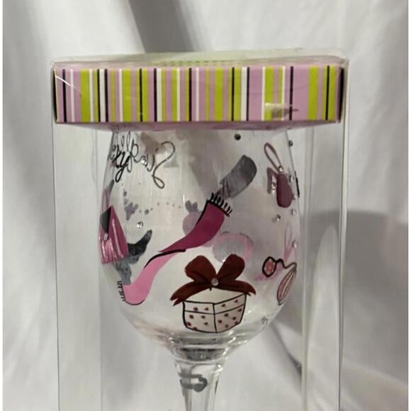 NIB Wine Glass Single And Sexy Handmade by Formation Birthday Celebrate Single - Picture 4 of 6